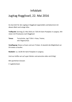 Infoblatt Jugitag Roggliswil