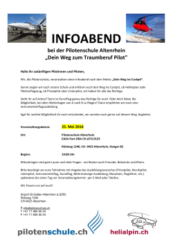 infoabend - Fliegerschule St. Gallen Altenrhein AG