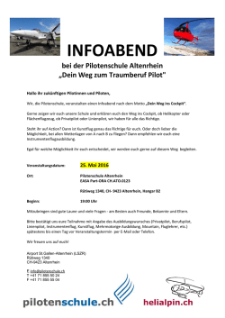 infoabend - Fliegerschule St. Gallen Altenrhein AG