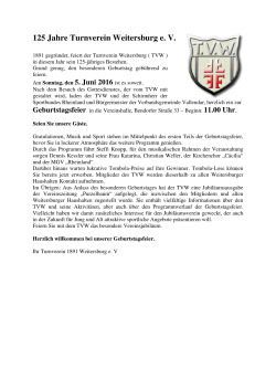 125 Jahre Turnverein Weitersburg e. V.