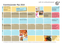 Eventkalender Mai 2016