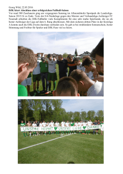 DJK feiert Abschluss einer erfolgreichen Fußball