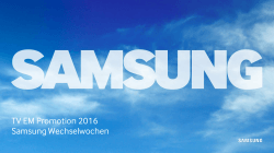 TV EM Promotion 2016 Samsung Wechselwochen