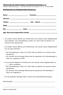 Beitrittserklärung Förderverein (ausfüllbare PDF