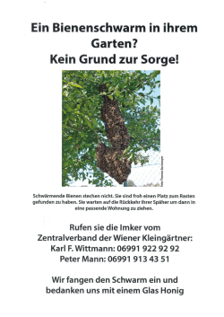 Page 1 Ein Bienenschwarm in ihrem Garten? Kein Grund zur Sorge