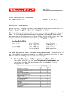 informationen hallenmeeting - Freie Schwimmer Bochum 1919 eV