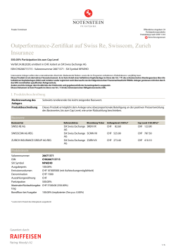 Outperformance-Zertifikat auf Swiss Re, Swisscom