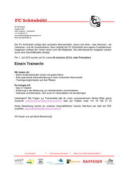 Eine/n Trainer/in