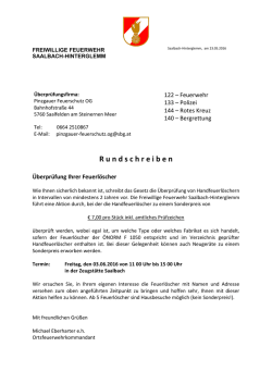 R undschreiben - Gemeinde Saalbach