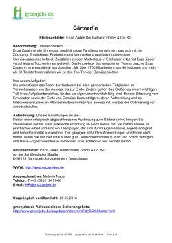 Dieses Stellenangebot als PDF speichern