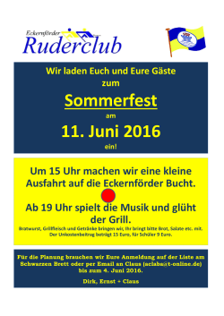Sommerfest 11. Juni 2016 - eckernfoerder