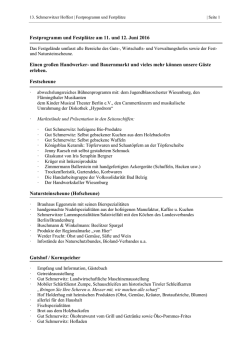 Festprogramm und Festplatz