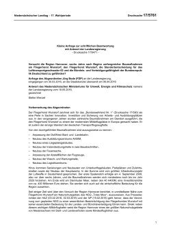 Drucksachen allgemein - Nieders&auml;chsischer Landtag