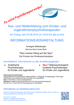Institut im Aufbau - Institut für Psychoanalyse und Psychotherapie