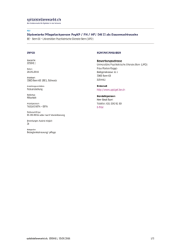 Diplomierte Pflegefachperson PsyKP / FH / HF/ DN II als