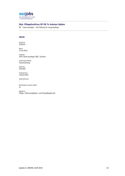 Dipl. Pflegefachfrau HF 60 % heimex-Spitex