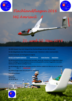 + Flachlandfliegen 2016 MG Amriswil 21. und 22. Mai 2016