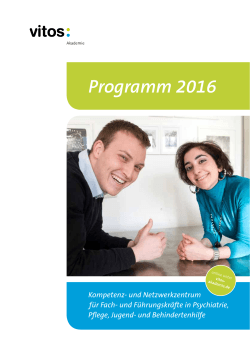 Vitos Akademie Programm 2016