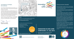 InnovatIon In der Lehre SympoSIum | 15. JuLI 2016