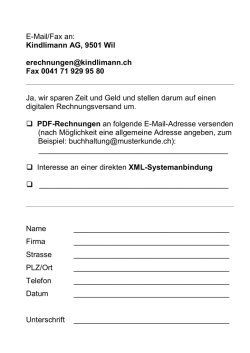 e-rechnungen - Kindlimann AG