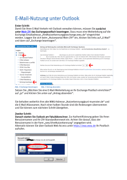 E-Mail-Nutzung unter Outlook