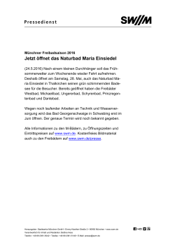 Jetzt &ouml;ffnet das Naturbad Maria Einsiedel