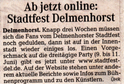 Ab jetzt online - Stadtfest Delmenhorst