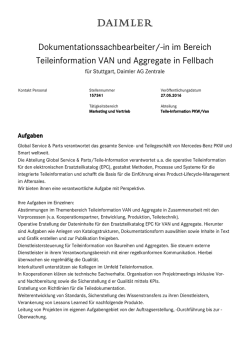 Dokumentationssachbearbeiter/-in im Bereich