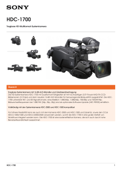 HDC-1700 Brochure
