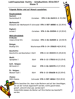 Bücherliste - Liebfrauenschule Vechta