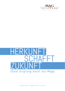 herkunft schafft zukunft - RAG