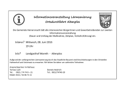 Informationsveranstaltung L&auml;rmsanierung Ortsdurchfahrt Altenplos