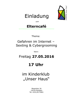 flyer eltercafe - Kinderklub "Unser Haus"
