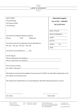 Akkreditierungsfax Fax: 07252 – 5802854 bis 25.05.2016