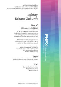 Infotag Urbane Zukunft - Fachhochschule Potsdam