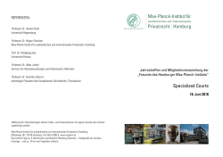 Programm - Max-Planck-Institut für ausländisches und
