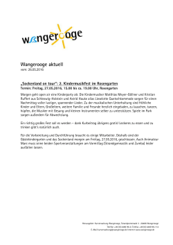 NL 26.05.16 - Wangerooge Aktuell