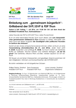 Einladung zum „gemeinsam bürgerlich“- Grillabend der
