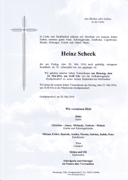 Heinz Scheck - Bestattung Tölly
