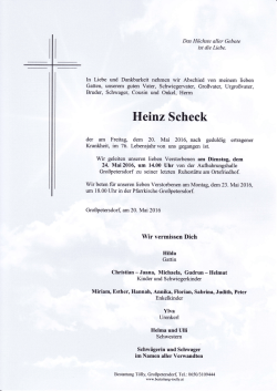 Heinz Scheck - Bestattung T&ouml;lly