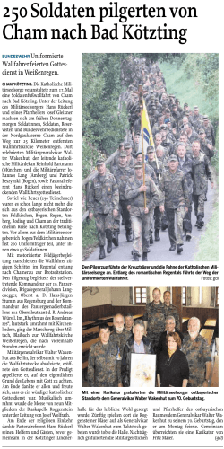 250 Soldaten pilgerten von Cham nach Bad Kötzting