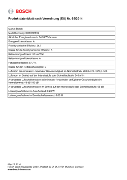 Produktdatenblatt nach Verordnung (EU) Nr. 65/2014
