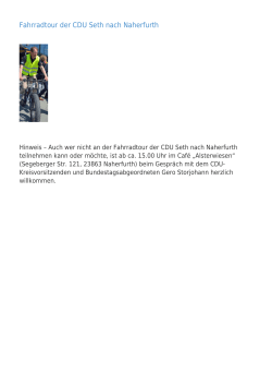 Fahrradtour der CDU Seth nach Naherfurth