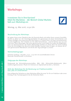 Deutsche Bank: "Investieren Sie in Ihre Karriere! Meet