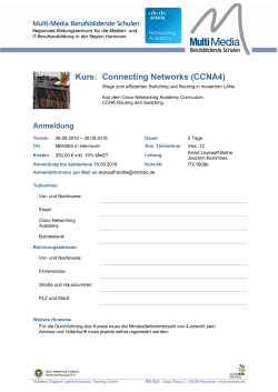 Kurs: Connecting Networks (CCNA4) - IT