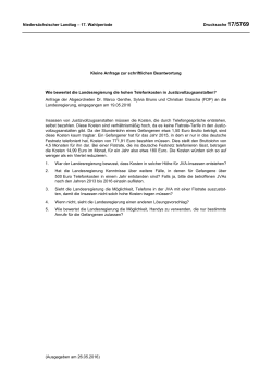 Drucksachen allgemein - Nieders&auml;chsischer Landtag