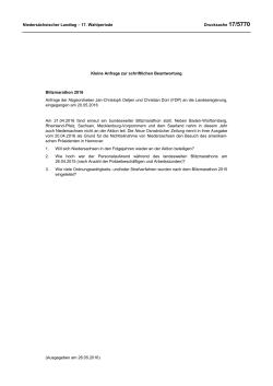 Drucksachen allgemein - Nieders&auml;chsischer Landtag