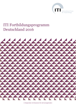 ITI Fortbildungsprogramm 2016