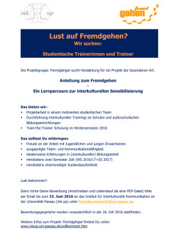 Lust auf Fremdgehen? - Universität Passau