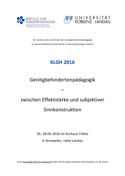 Tagungsprogramm - Universität Koblenz · Landau